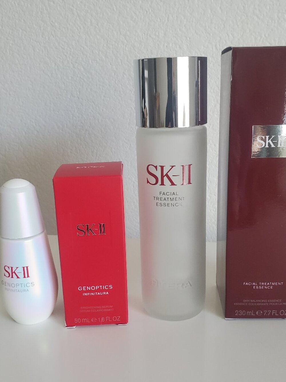 SK-II Facial Treatment Essence & Brightening Serum *EMPTY* Bottle and Box Set
